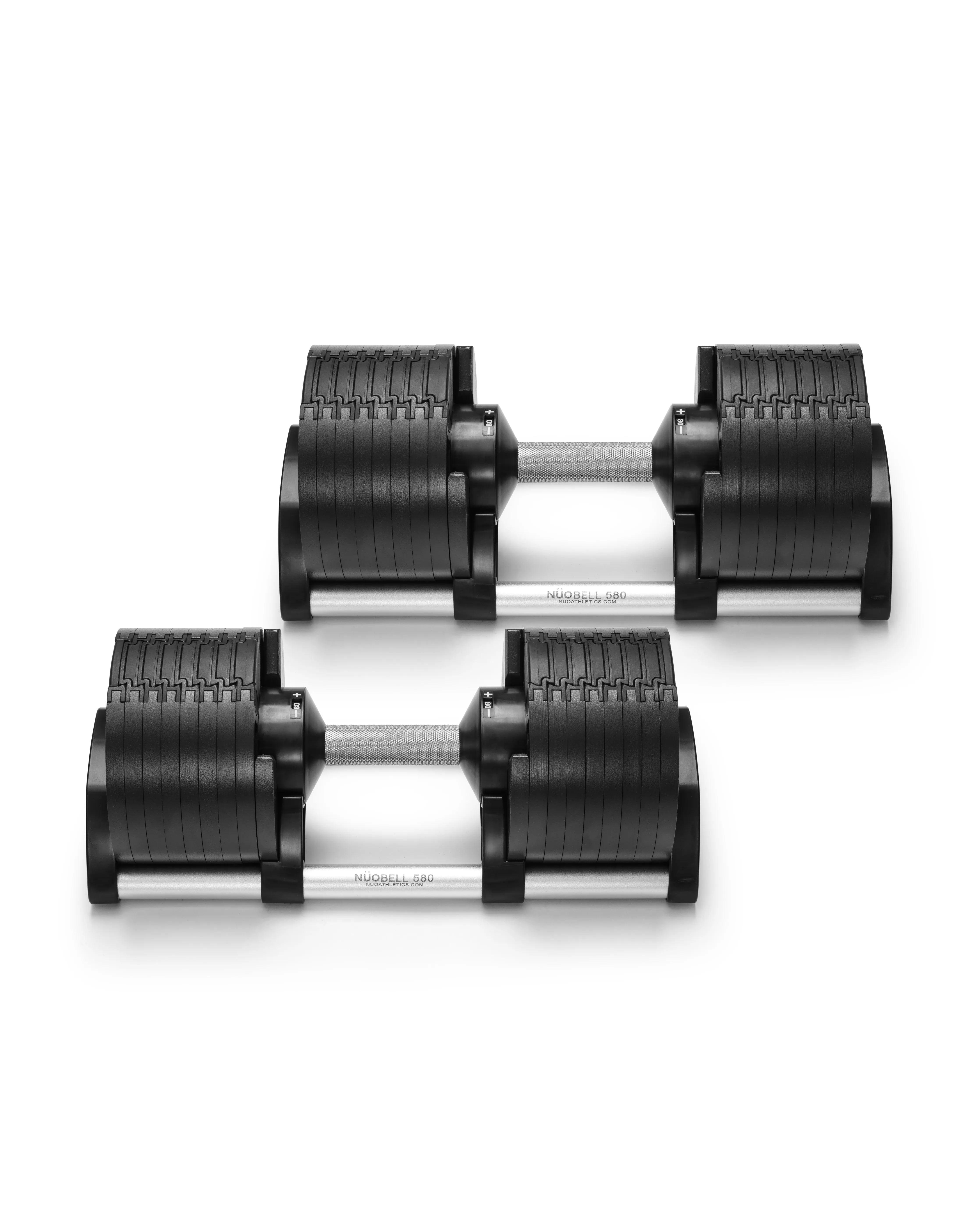 NÜOBELL 580 Silver – Adjustable Dumbbells (5–80 lbs) | US Official NÜOBELL 580 Silver – Adjustable Dumbbells (5–80 lbs) | US Official