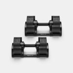 Adjustable dumbbell NÜOBELL 550 in black design.