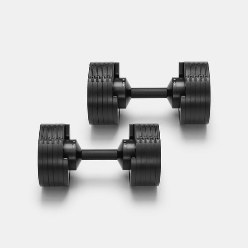 Adjustable dumbbell NÜOBELL 550 in black design.