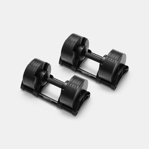 Adjustable dumbbell NÜOBELL 550 in black design.