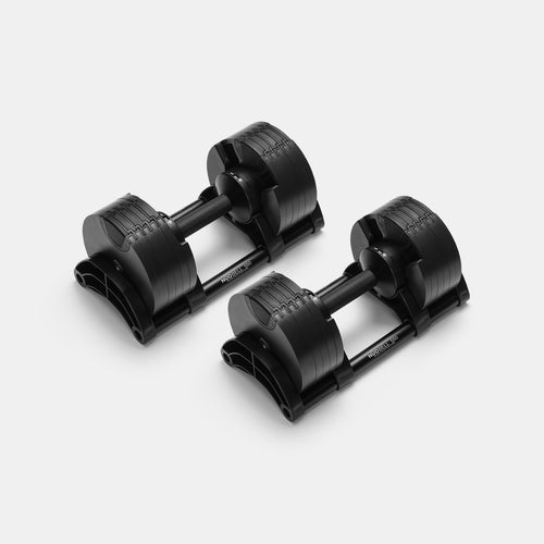 Adjustable dumbbell NÜOBELL 550 in black design.