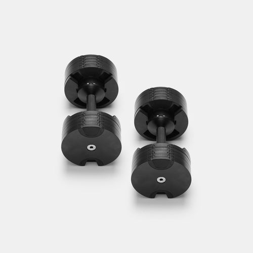 Adjustable dumbbell NÜOBELL 550 in black design.