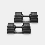 Adjustable dumbbell NÜOBELL 580 in black design.