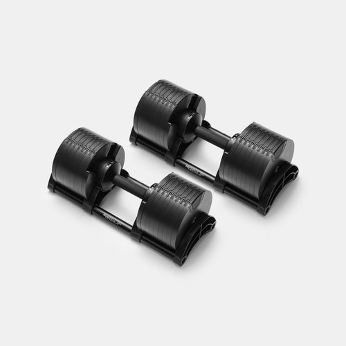 Adjustable dumbbell NÜOBELL 580 in black design.