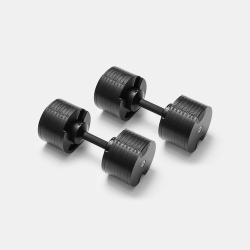 Adjustable dumbbell NÜOBELL 580 in black design.