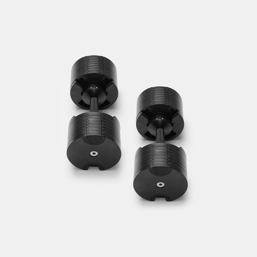 Adjustable dumbbell NÜOBELL 580 in black design.