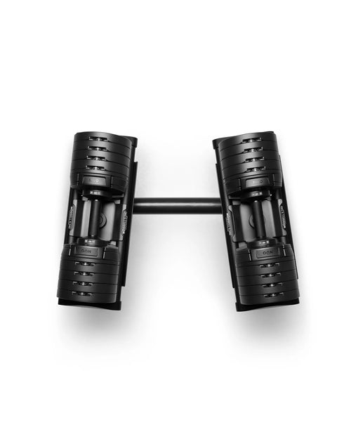 NÜOBELL S Pylon Floor Stand in black – sleek and durable storage stand for NÜOBELL S adjustable dumbbells, ideal for keeping your home gym organized and stylish.