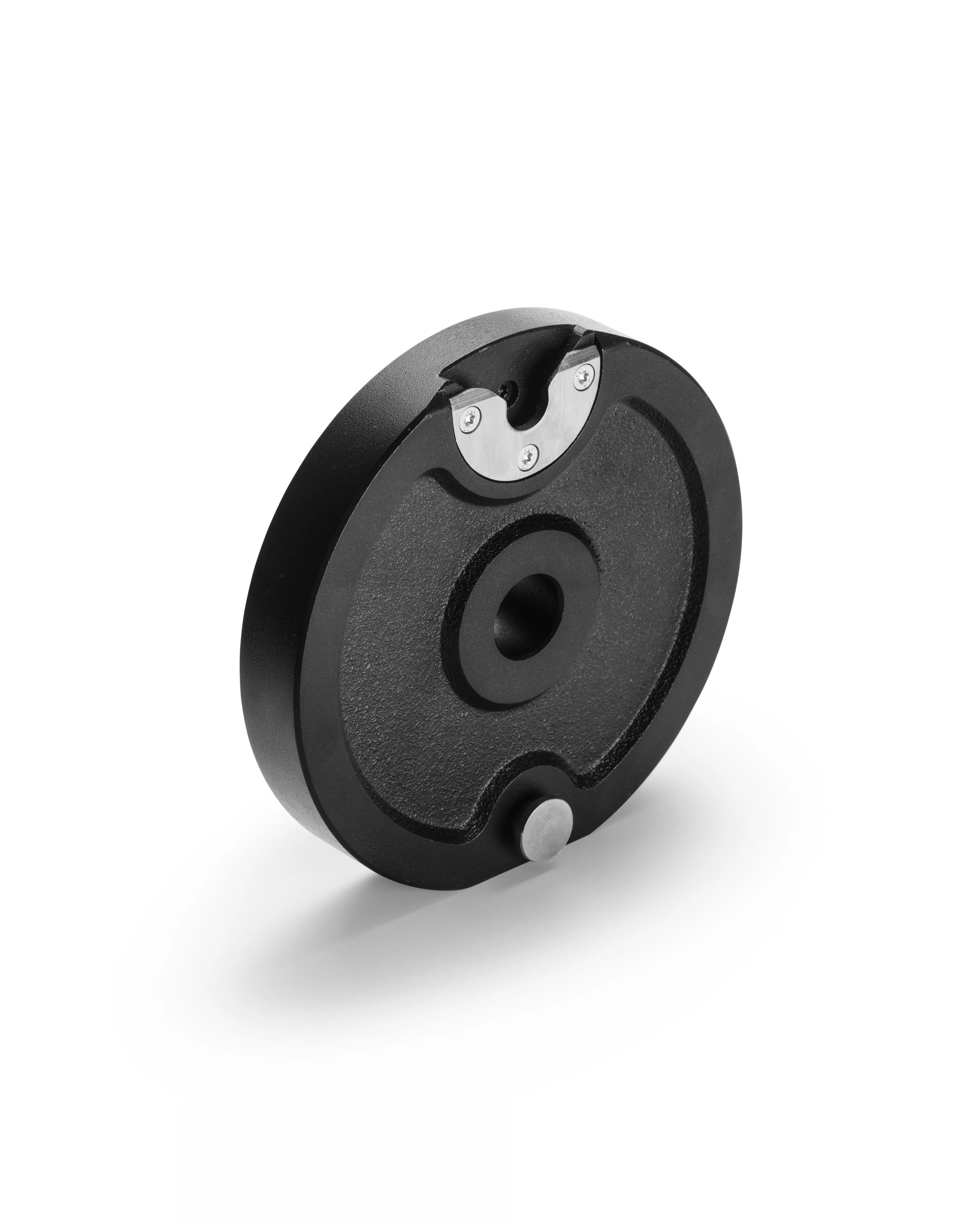 NÜOBELL S Regular Plate Black – black regular weight plate for NÜOBELL S adjustable dumbbells, ideal for compact and versatile strength training at home.
